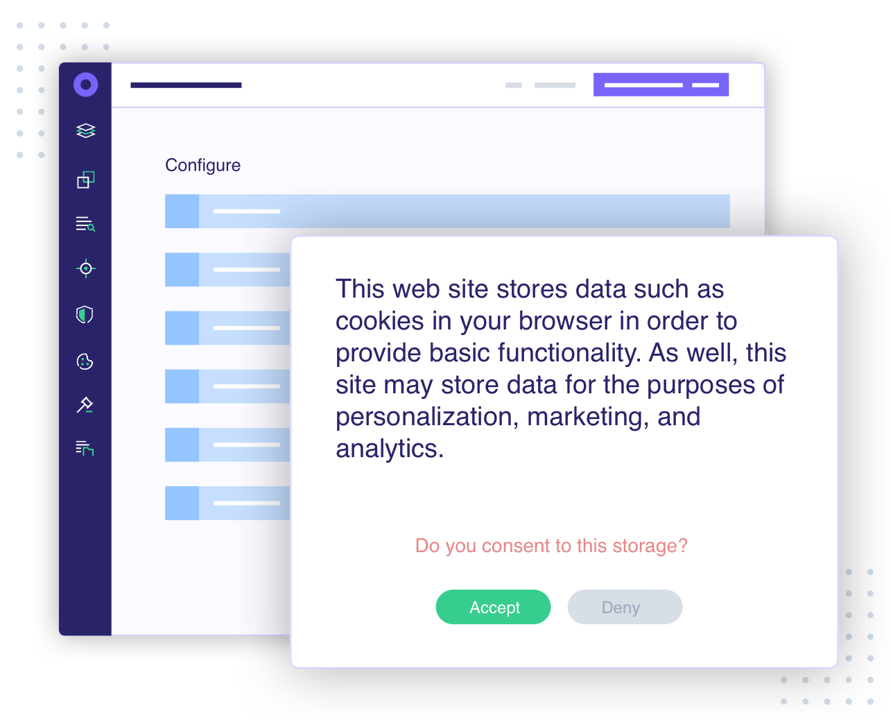 Bring your website instantly into cookie compliance with a single line of code