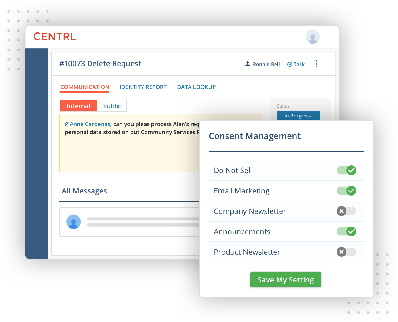 Seamlessly Integrated in an End-to-End Platform with DSRM, Consent, and Vendor Risk Management