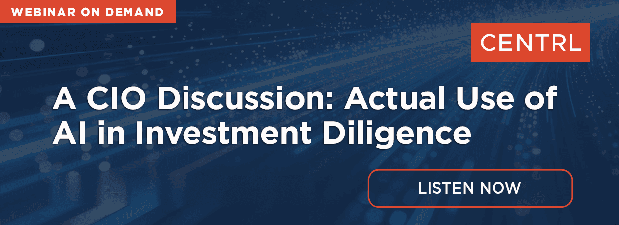 Webinar on Demand: A CIO Discussion: Actual Use of AI in Investment Diligence