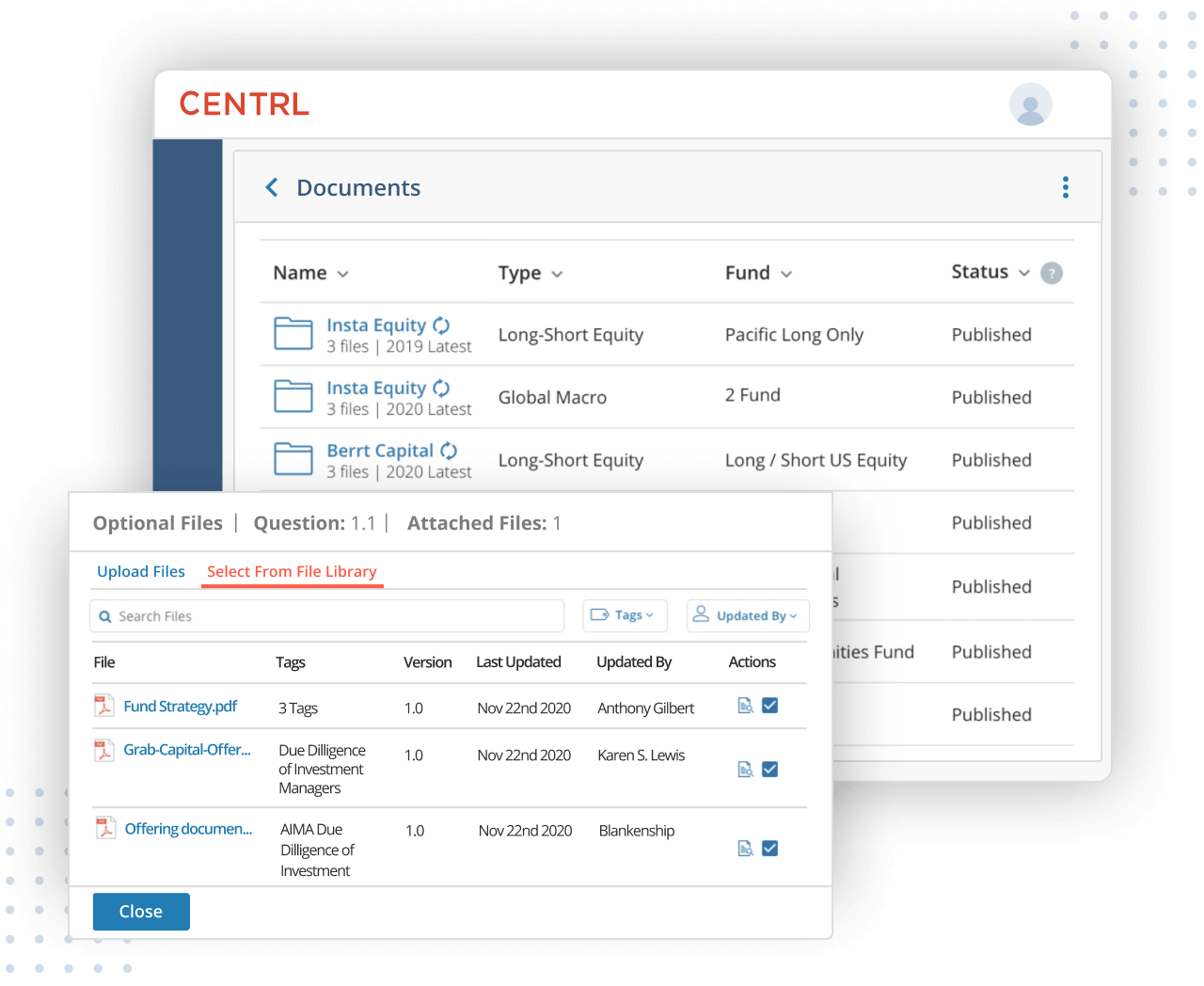 Gain a single source of truth of your manager and fund data