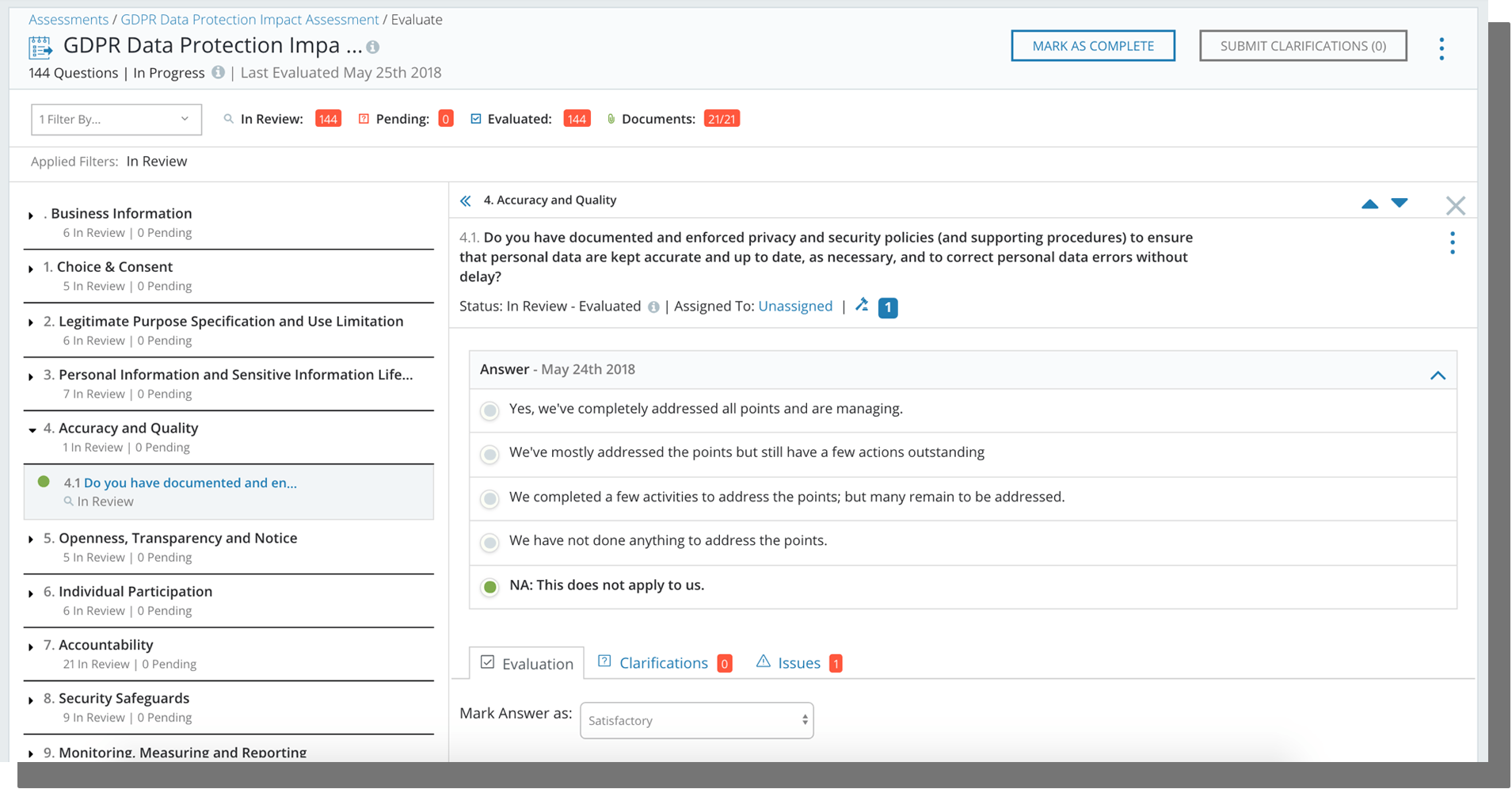 Readiness and Impact Assessments