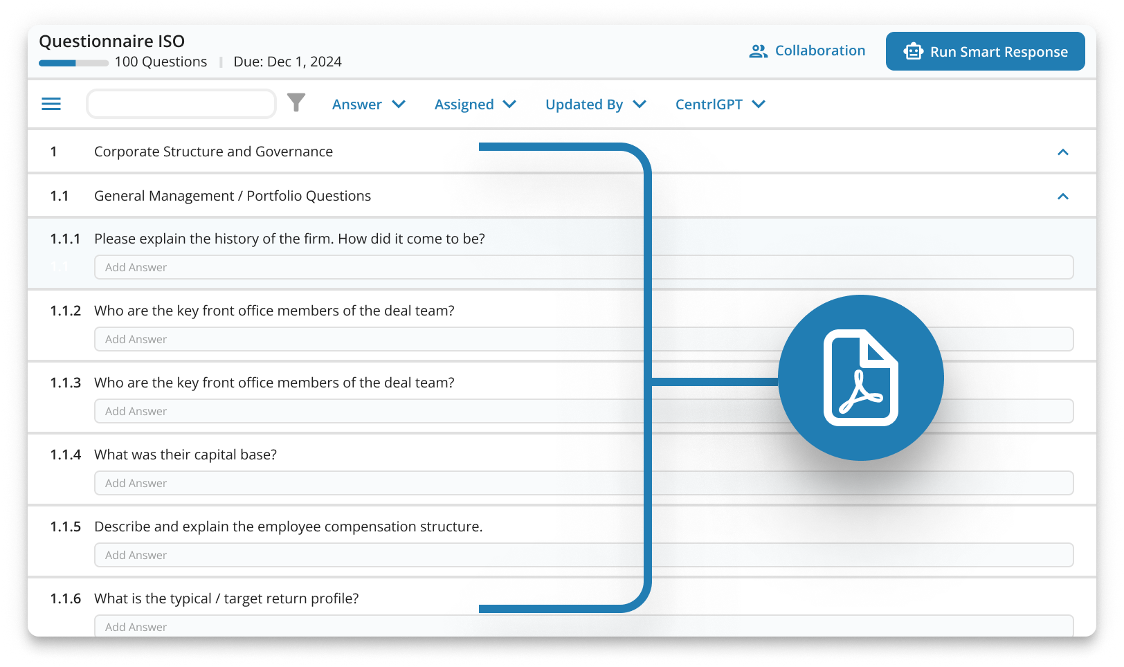 Answers DDQs and RFPs in Minutes Versus Days